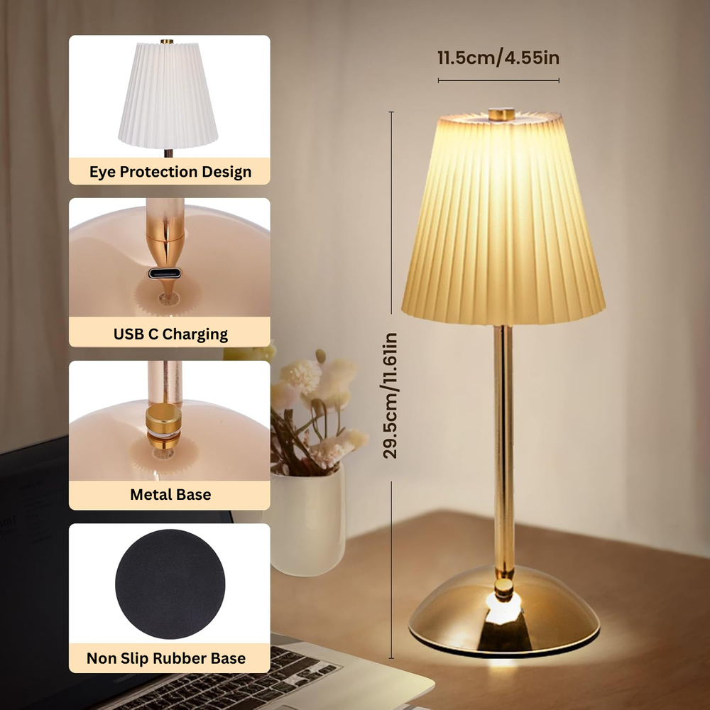 LUMITOP™ Solira Touch LED Table Lamp – Minimal Rechargeable, Dimmable & Cordless LED Light