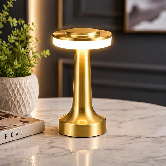 LUMITOP™ Halo Touch LED Table Lamp – Minimal Rechargeable, Dimmable & Cordless LED Light