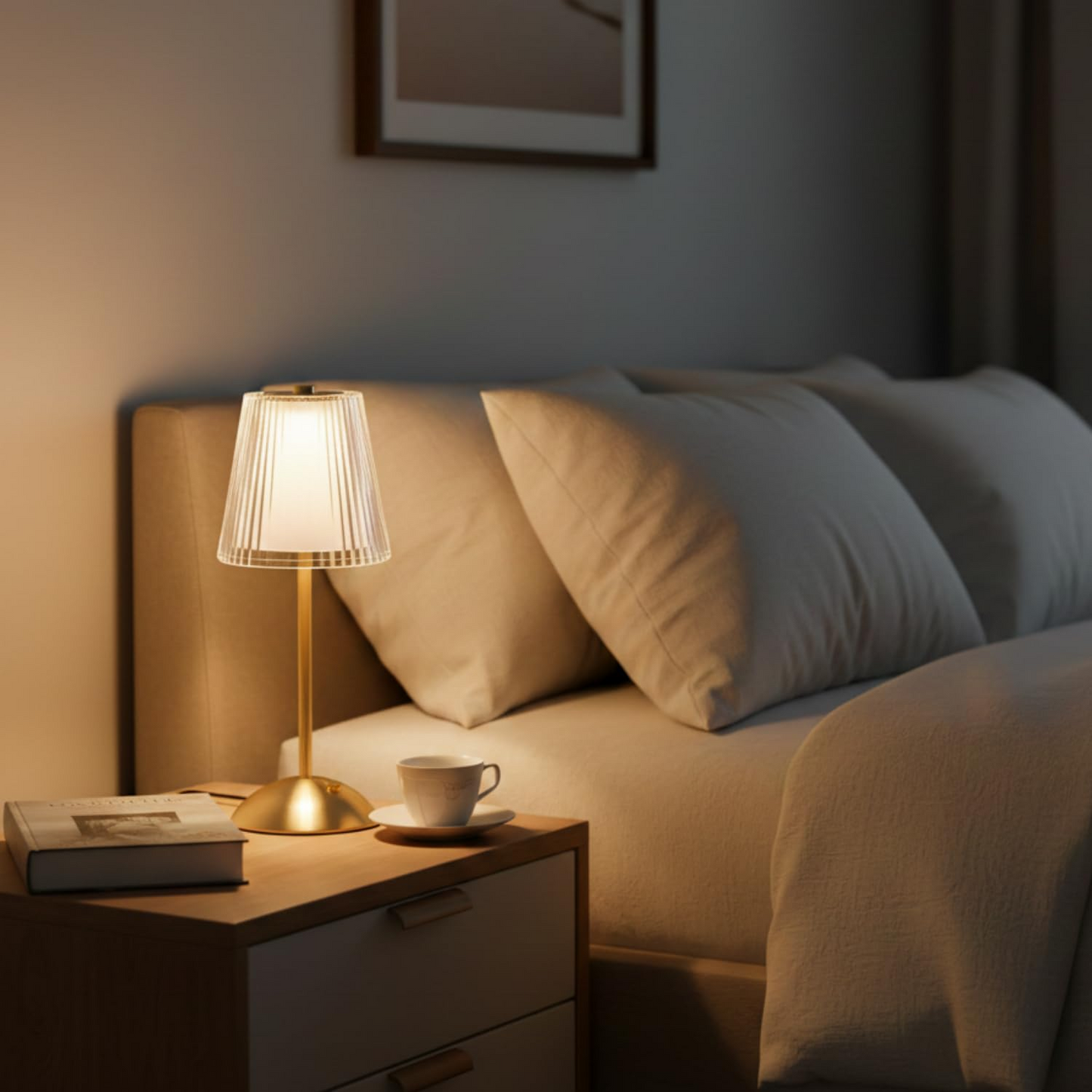 LUMITOP™ Solace Classic Touch LED Table Lamp – Rechargeable, Dimmable & Cordless LED Light