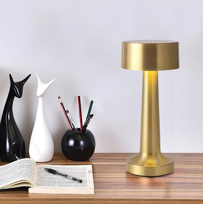 LUMITOP™ Amber Touch LED Table Lamp – Minimal Rechargeable, Dimmable & Cordless LED Light