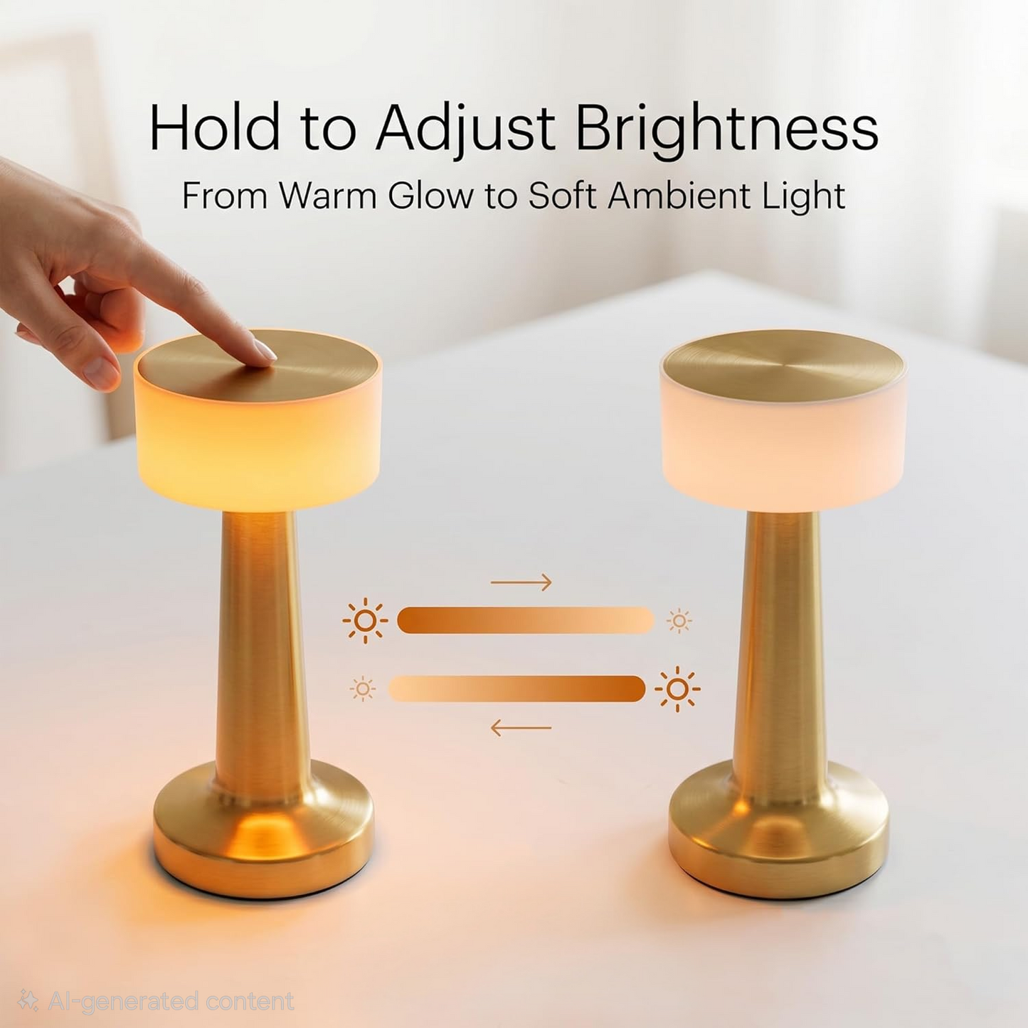 LUMITOP™ Ember Touch LED Table Lamp – Minimal Rechargeable, Dimmable & Cordless LED Light