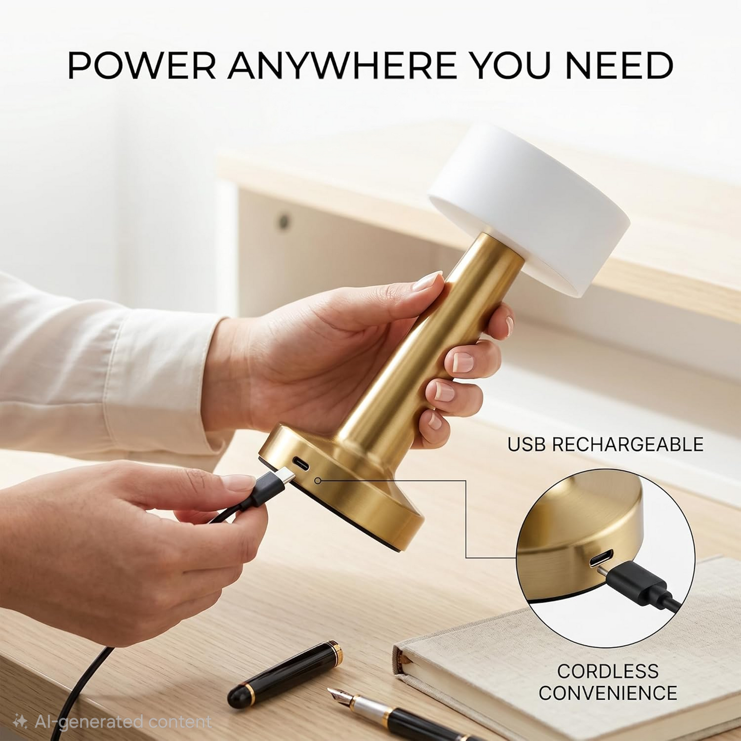 LUMITOP™ Ember Touch LED Table Lamp – Minimal Rechargeable, Dimmable & Cordless LED Light