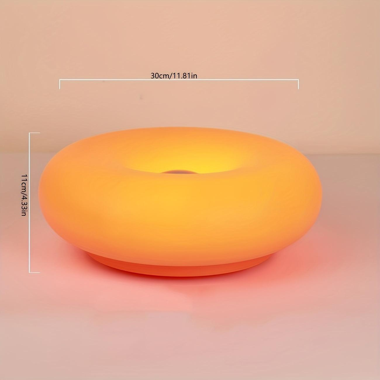 LUMITOP™ Donut — Glow Dimmable Glass Table Lamp, Wall Lamp | Donut Shaped Design, 3 Colour Switchable, Brightness and Touch Control Lamp