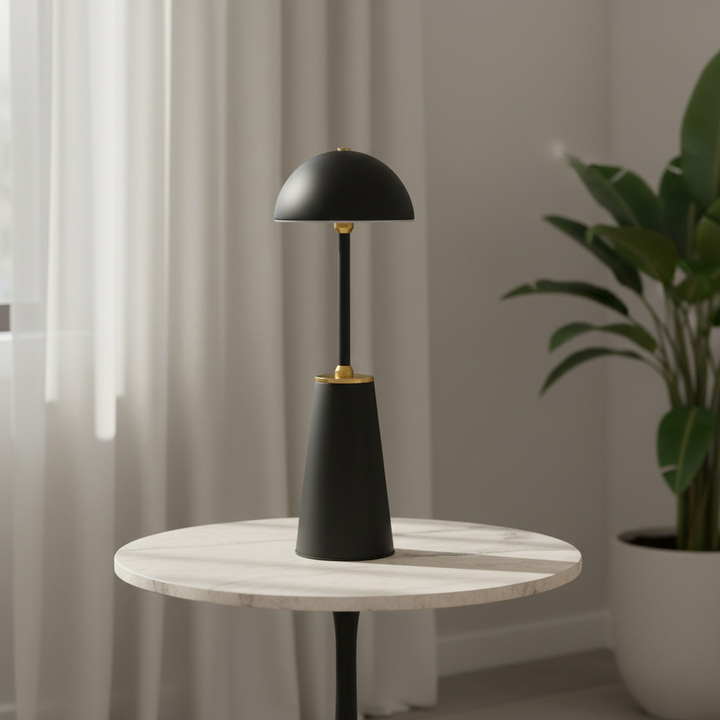 LUMITOP™ Obsidian Arc Touch LED Table Lamp – Rechargeable, Dimmable & Cordless LED Light