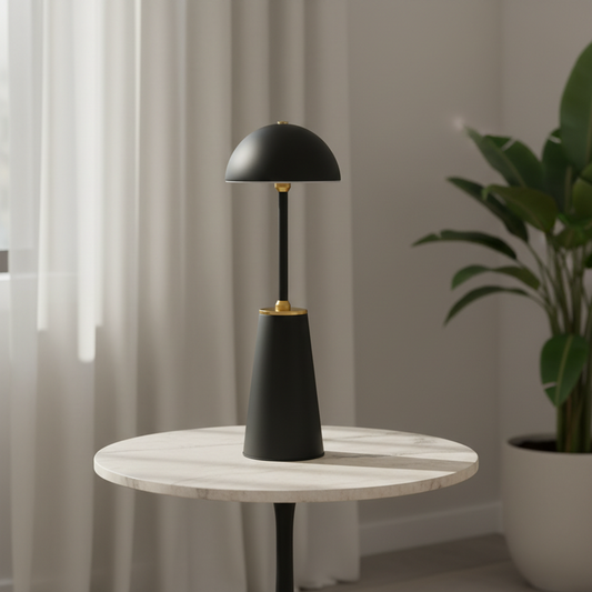 LUMITOP™ Obsidian Arc Touch LED Table Lamp – Rechargeable, Dimmable & Cordless LED Light