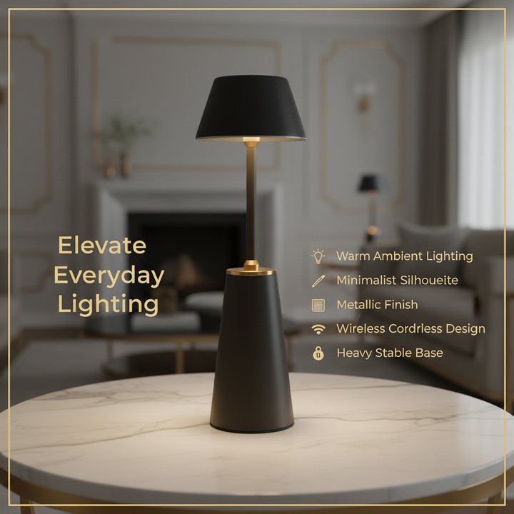 LUMITOP™ Obsidian Touch LED Table Lamp – Rechargeable, Dimmable & Cordless LED Light