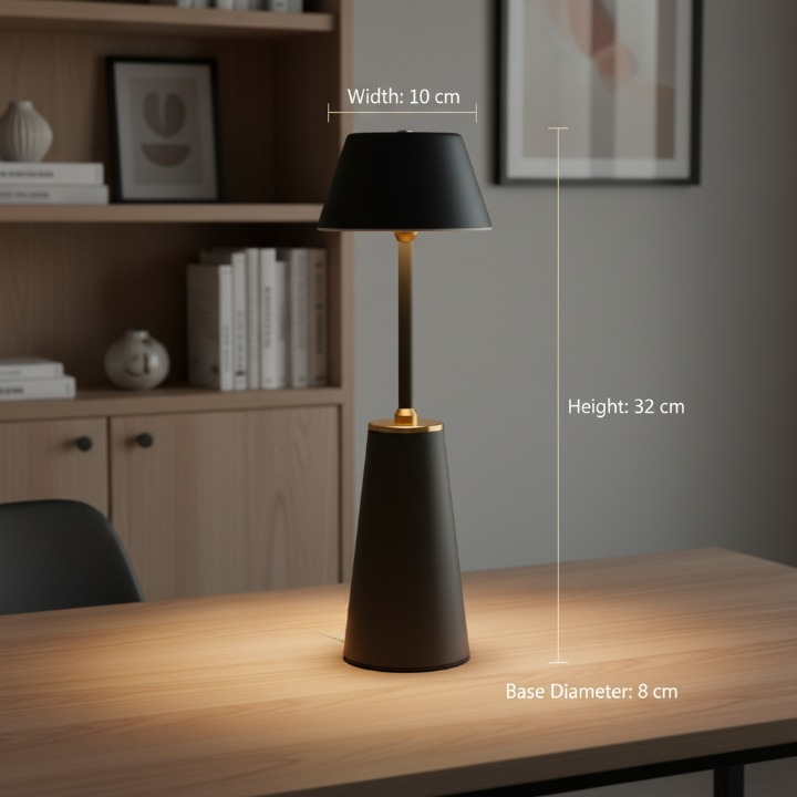 LUMITOP™ Obsidian Touch LED Table Lamp – Rechargeable, Dimmable & Cordless LED Light