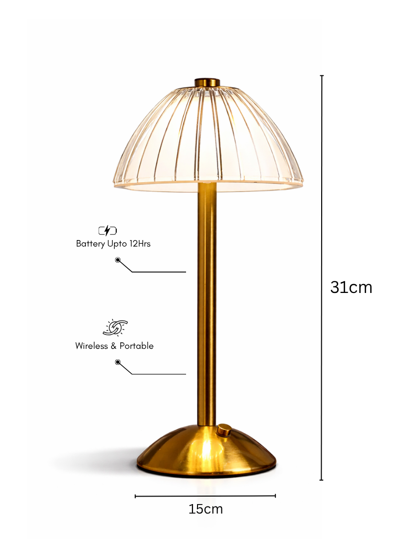 LUMITOP™ Solace Arc Touch LED Table Lamp – Rechargeable, Dimmable & Cordless LED Light