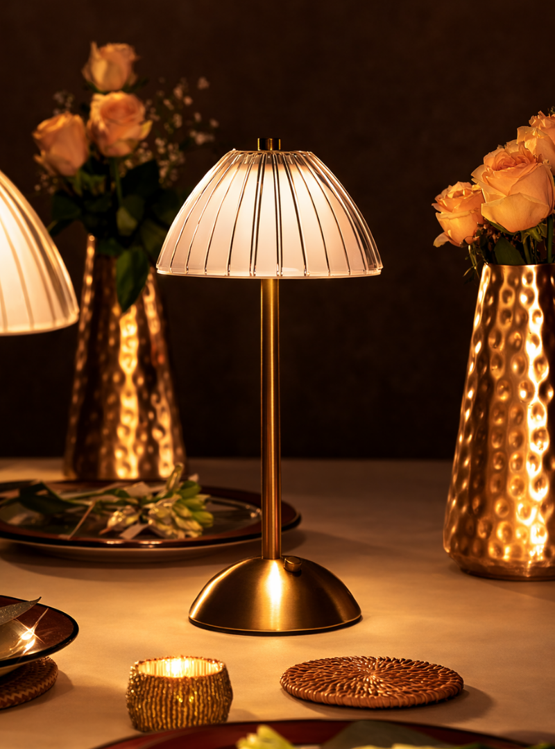 LUMITOP™ Solace Arc Touch LED Table Lamp – Rechargeable, Dimmable & Cordless LED Light