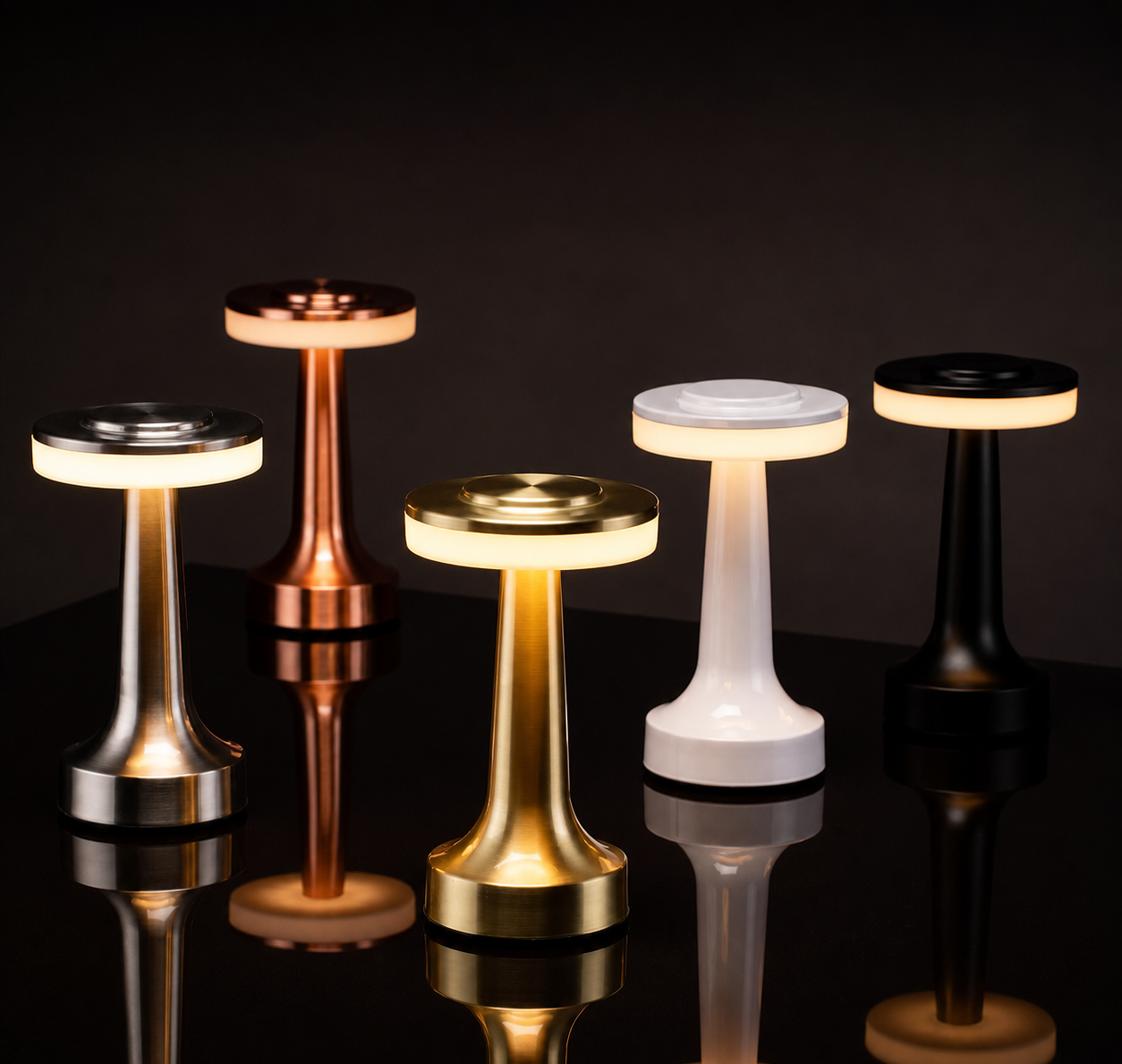LUMITOP™ Halo Touch LED Table Lamp – Minimal Rechargeable, Dimmable & Cordless LED Light