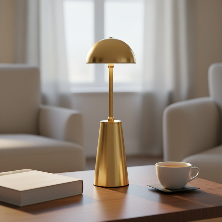 LUMITOP™ Obsidian Arc Touch LED Table Lamp – Rechargeable, Dimmable & Cordless LED Light