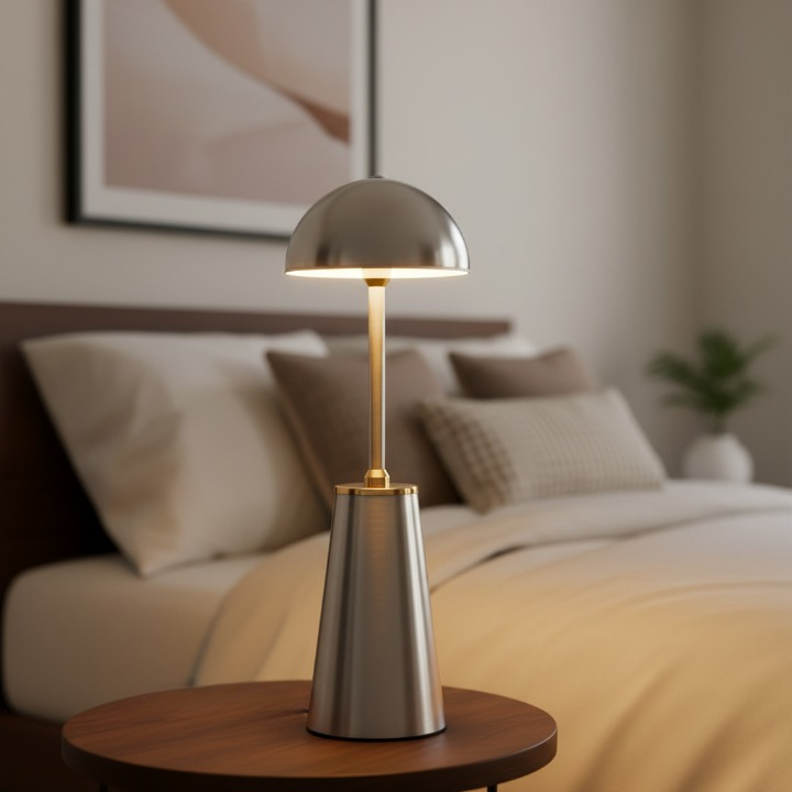 LUMITOP™ Obsidian Arc Touch LED Table Lamp – Rechargeable, Dimmable & Cordless LED Light
