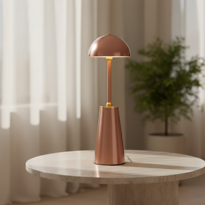 LUMITOP™ Obsidian Arc Touch LED Table Lamp – Rechargeable, Dimmable & Cordless LED Light