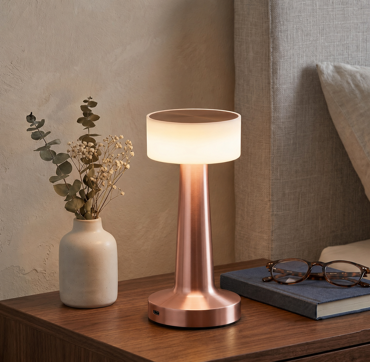 LUMITOP™ Ember Touch LED Table Lamp – Minimal Rechargeable, Dimmable & Cordless LED Light