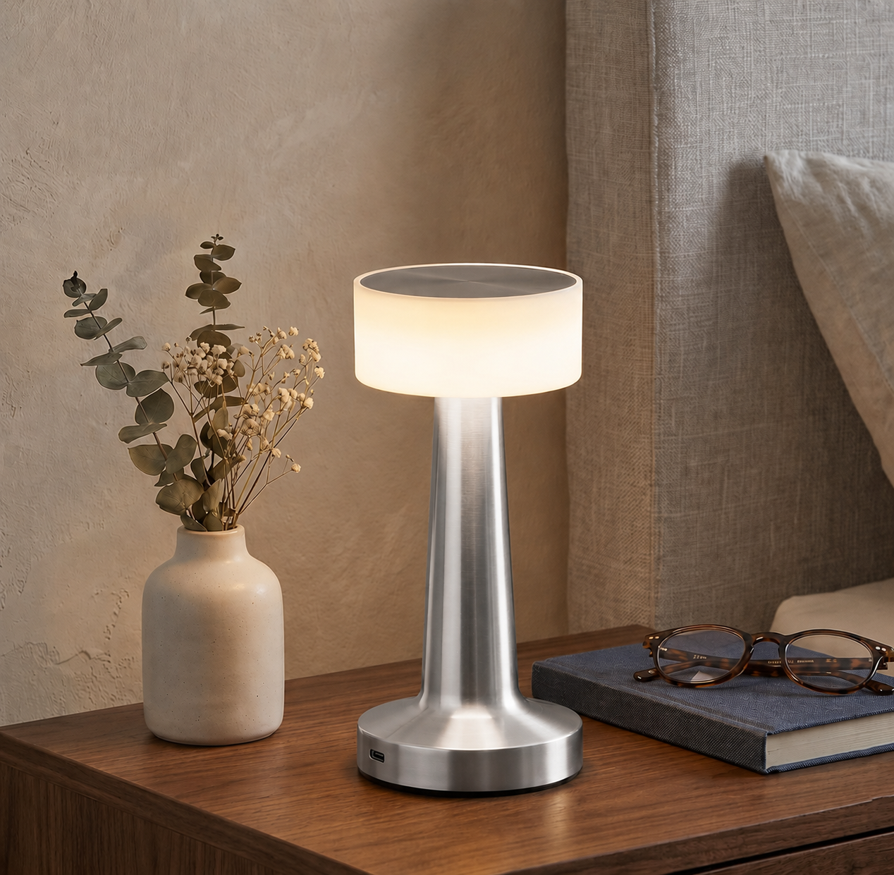 LUMITOP™ Ember Touch LED Table Lamp – Minimal Rechargeable, Dimmable & Cordless LED Light